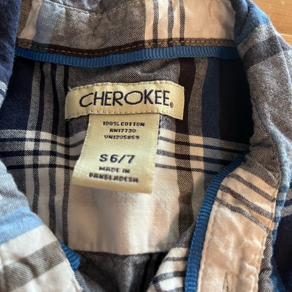 Cherokee plaid long sleeve boys shirt - Picture 2 of 2